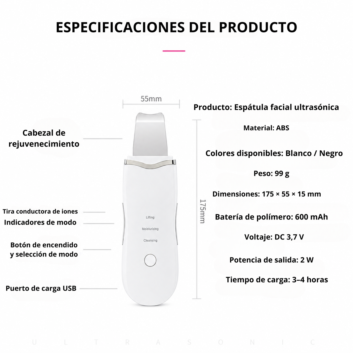 Depurador Facial Ultrasónico